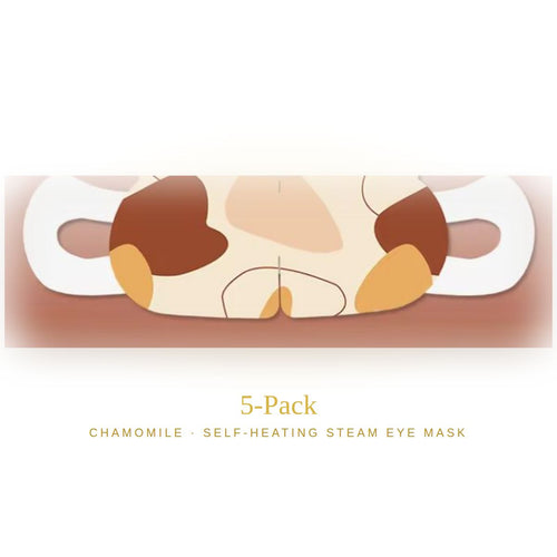 Ember Chamomile steam eye mask, actual product, 5-pack