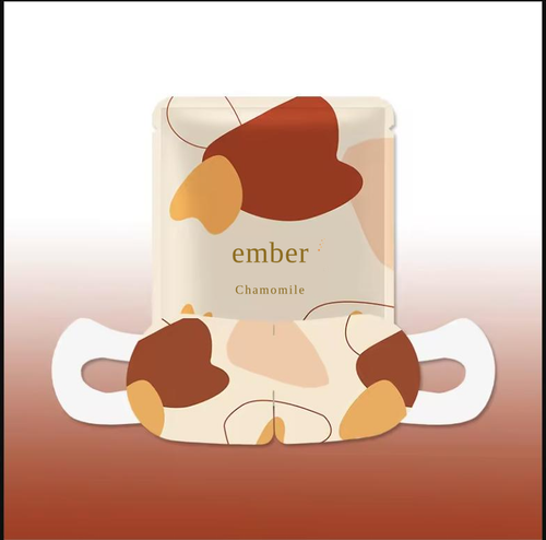 Ember Chamomile steam eye mask — box and mask