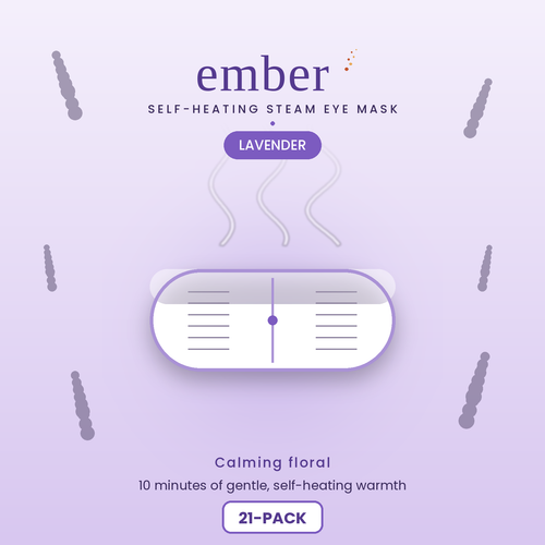 Ember Lavender Scented Steam Eye Mask 21 Pack