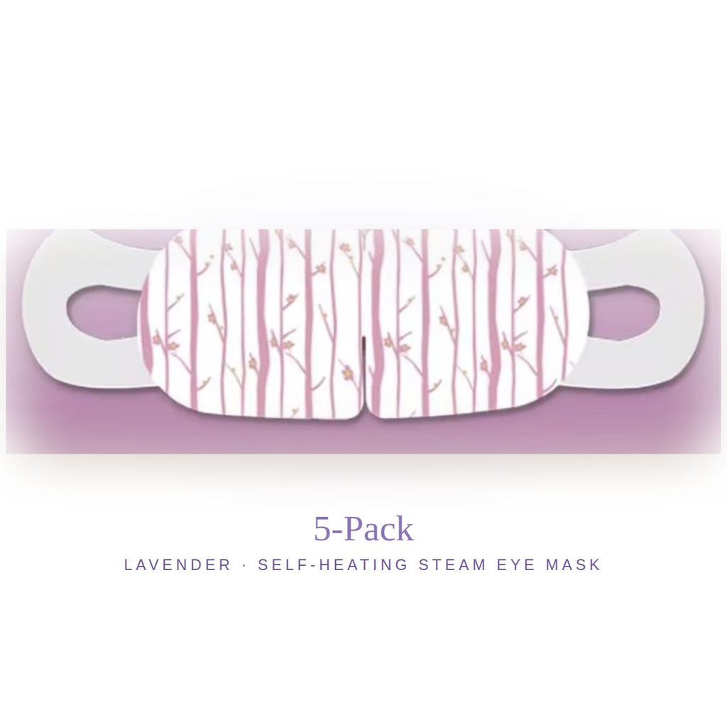 Ember Lavender steam eye mask, actual product, 5-pack
