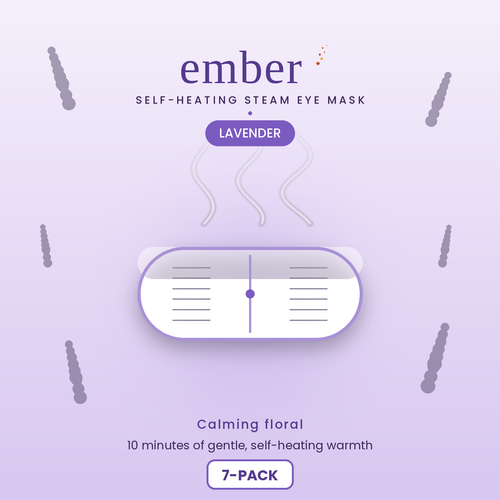 Ember Lavender Scented Steam Eye Mask 7 Pack