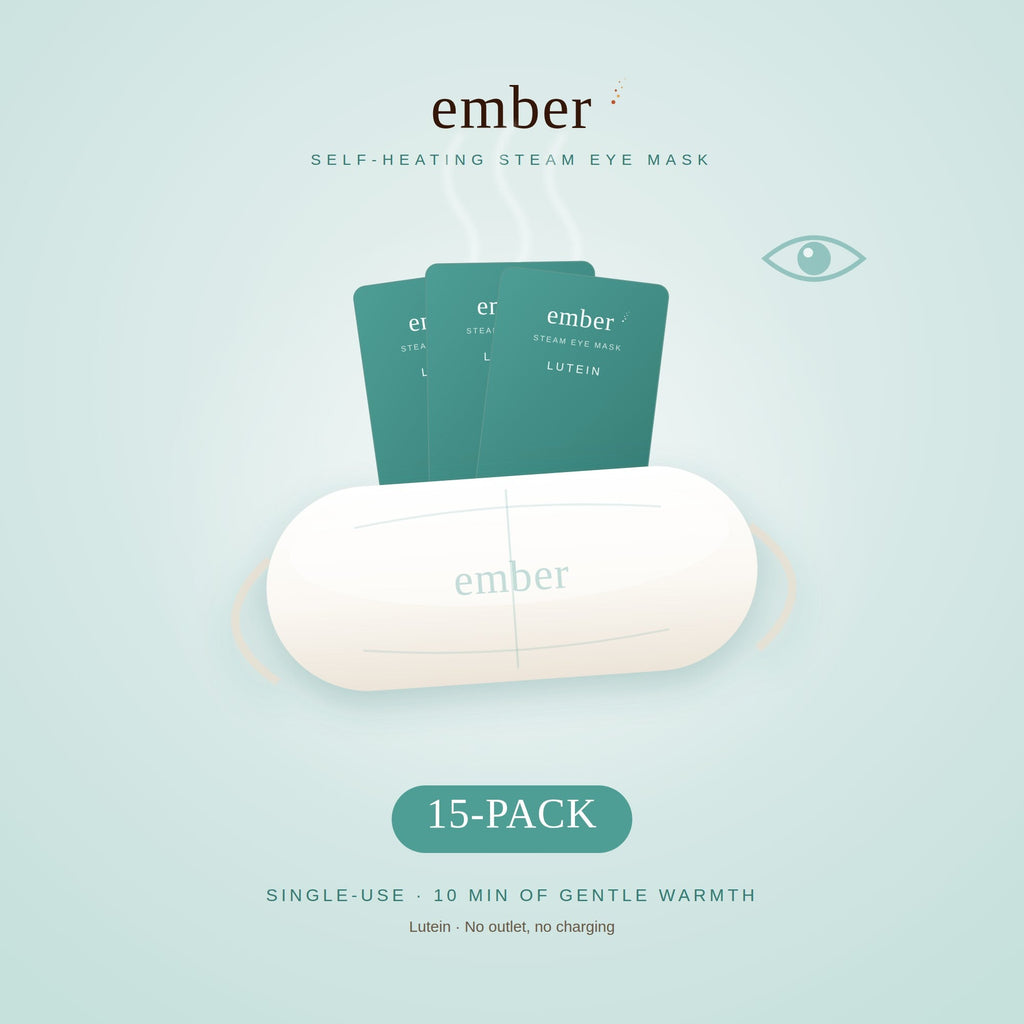 Ember Lutein self-heating steam eye mask, 15-pack