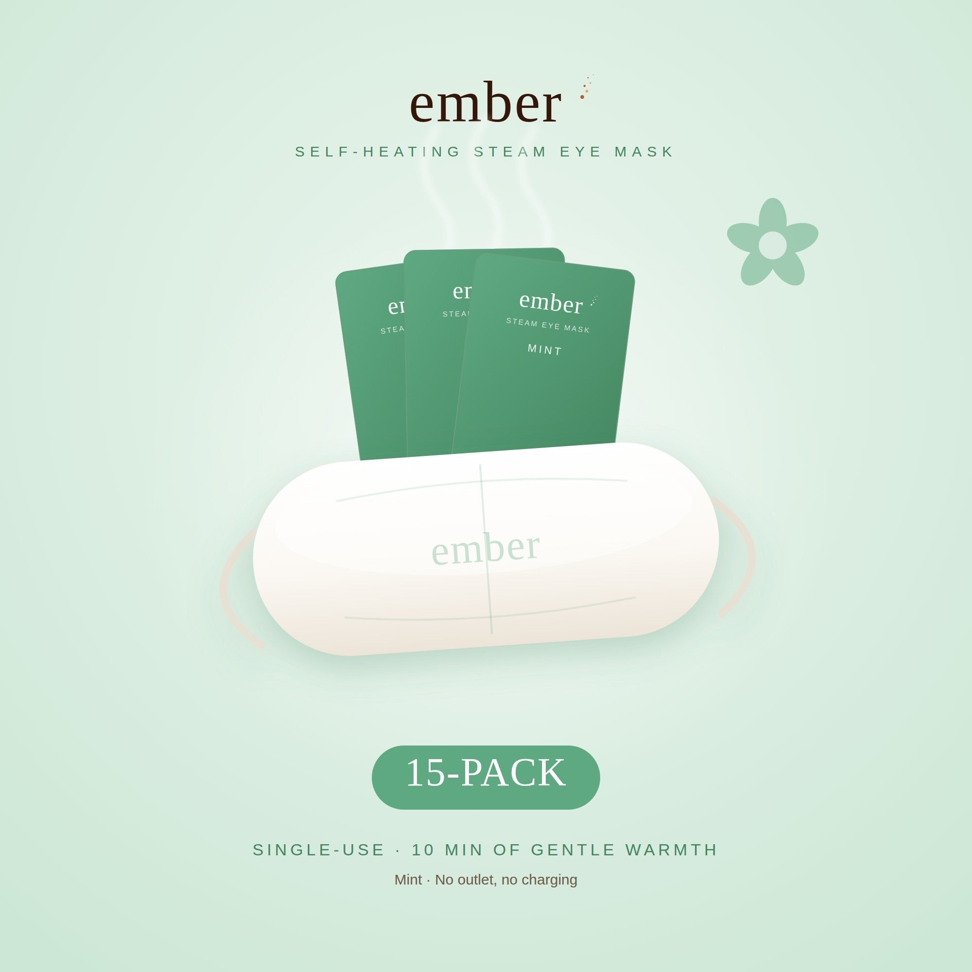 Ember Mint self-heating steam eye mask, 15-pack