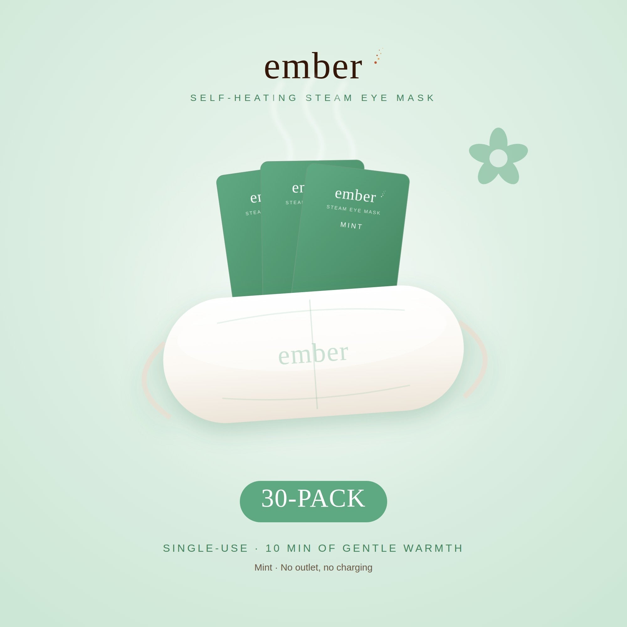 Ember Mint self-heating steam eye mask, 30-pack