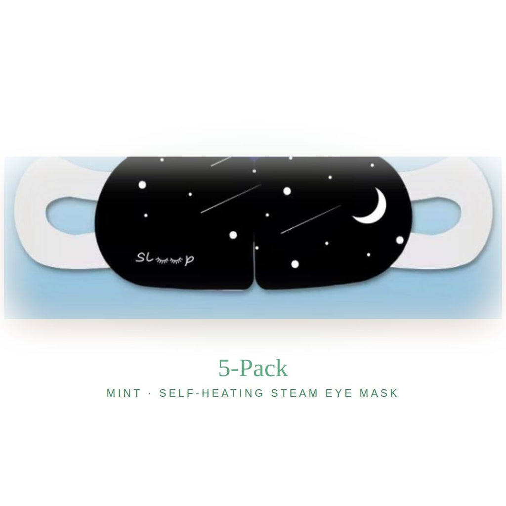 Ember Mint steam eye mask, actual product, 5-pack