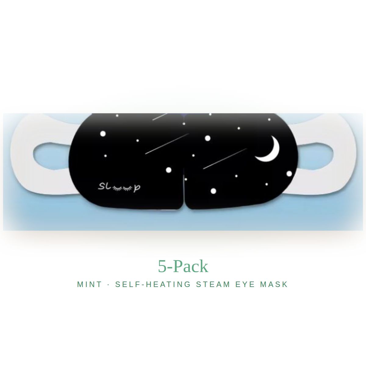 Ember Mint steam eye mask, actual product, 5-pack