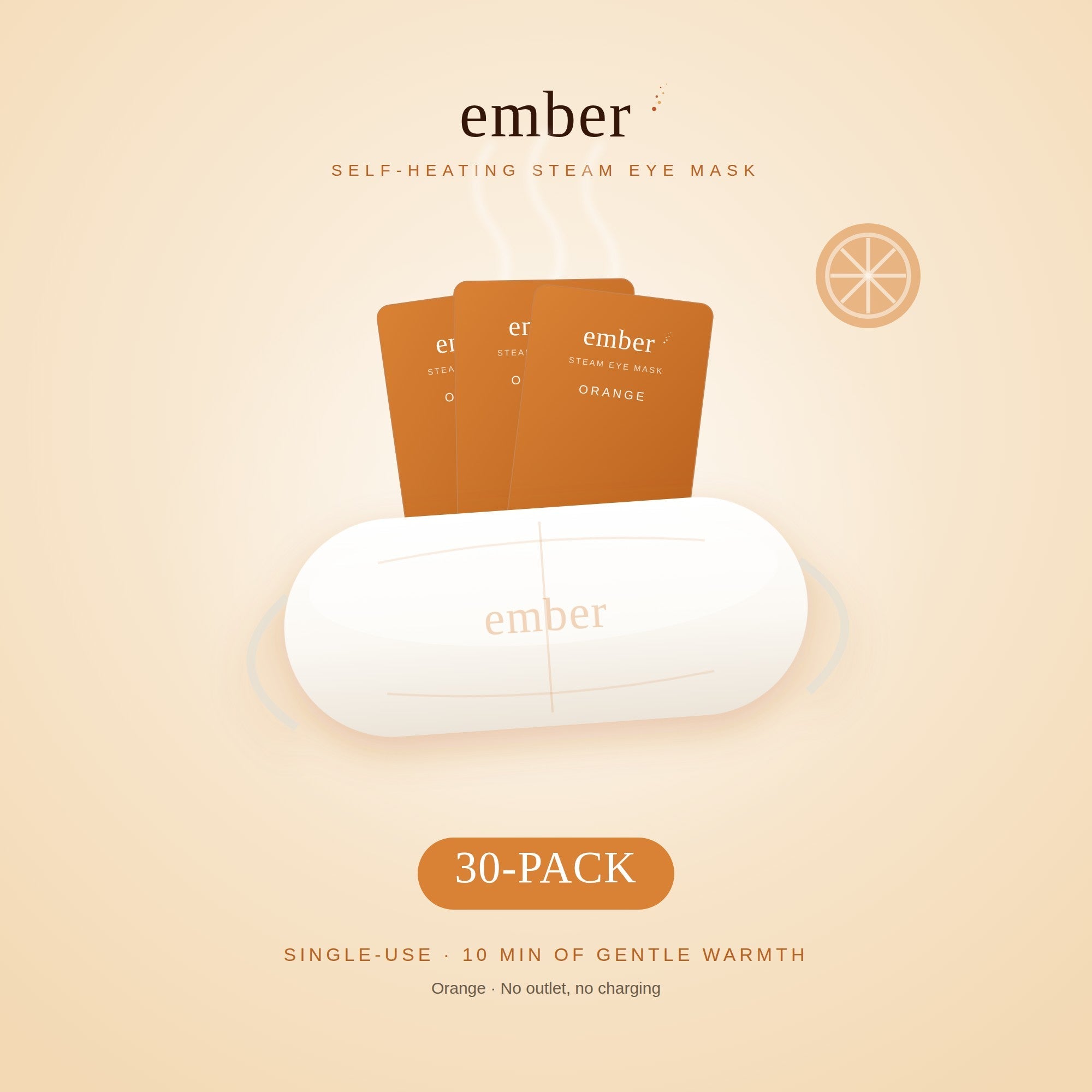 Ember Orange self-heating steam eye mask, 30-pack