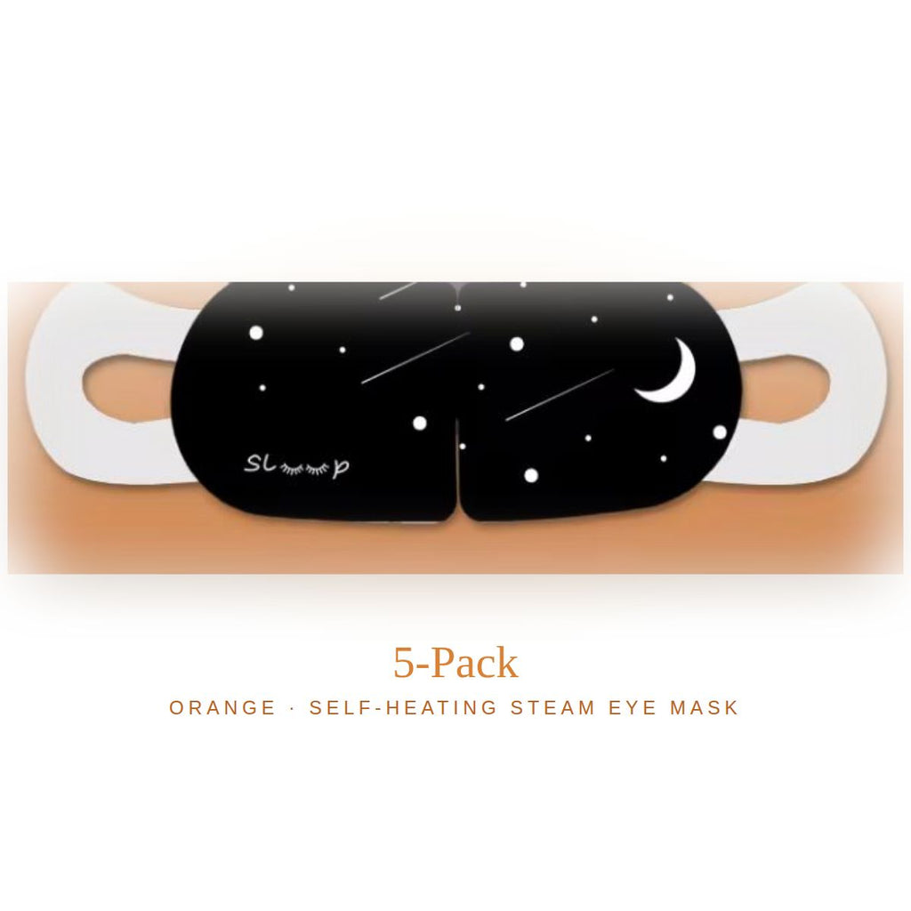Ember Orange steam eye mask, actual product, 5-pack