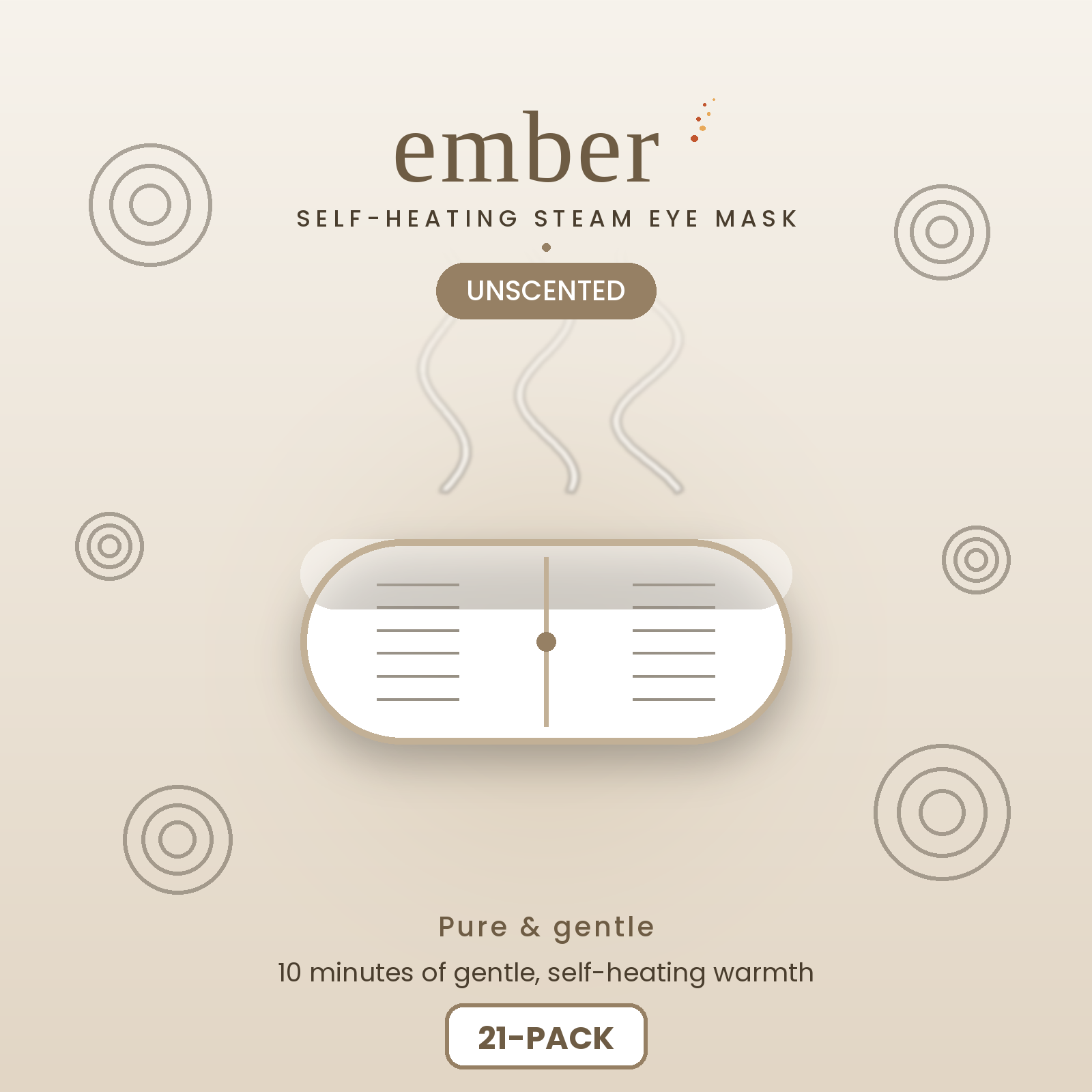 Ember Unscented Steam Eye Mask 21 Pack