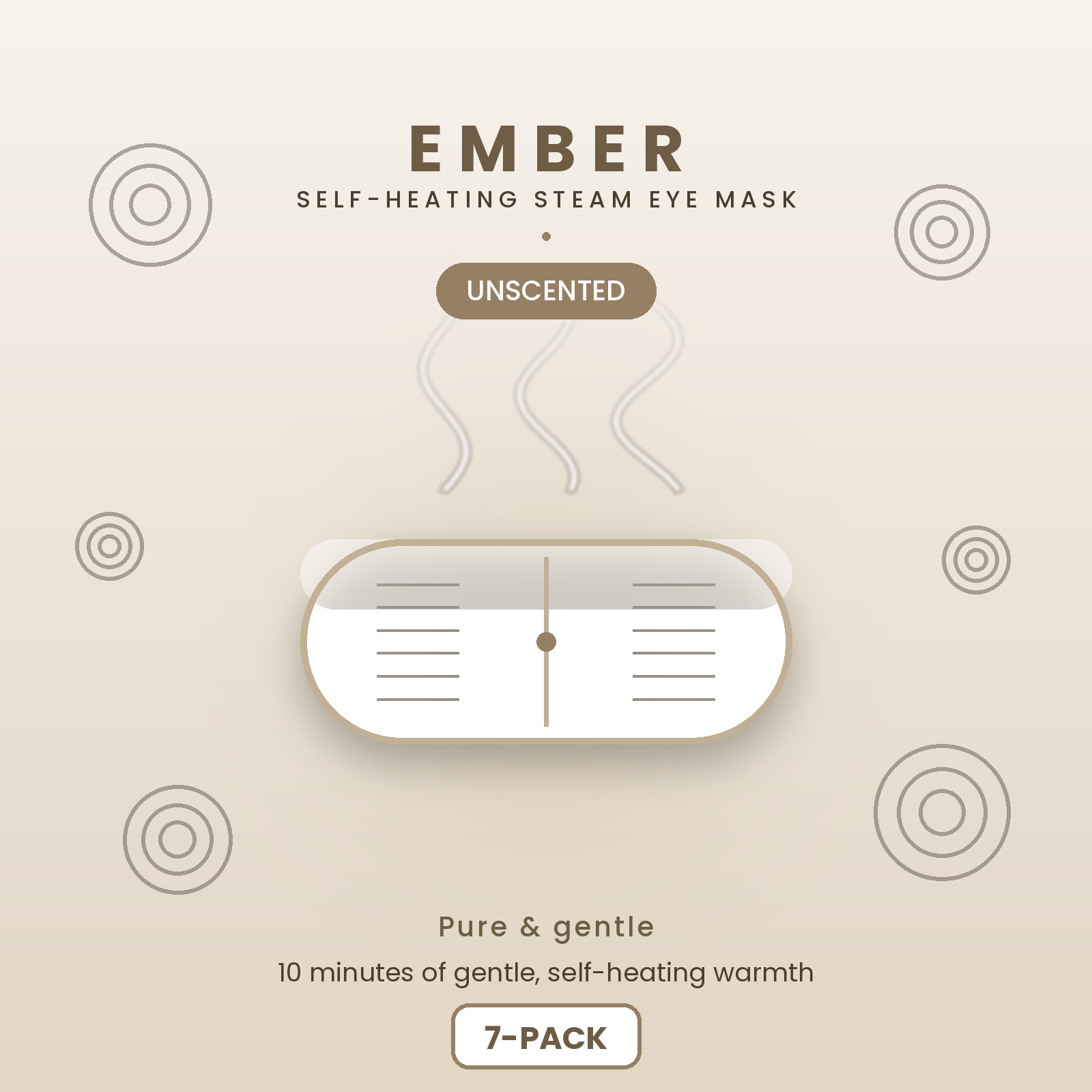 Ember Unscented Steam Eye Mask — 21 Pack